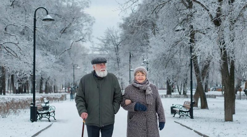 Физическая активность людей старшего возраста зимой﻿